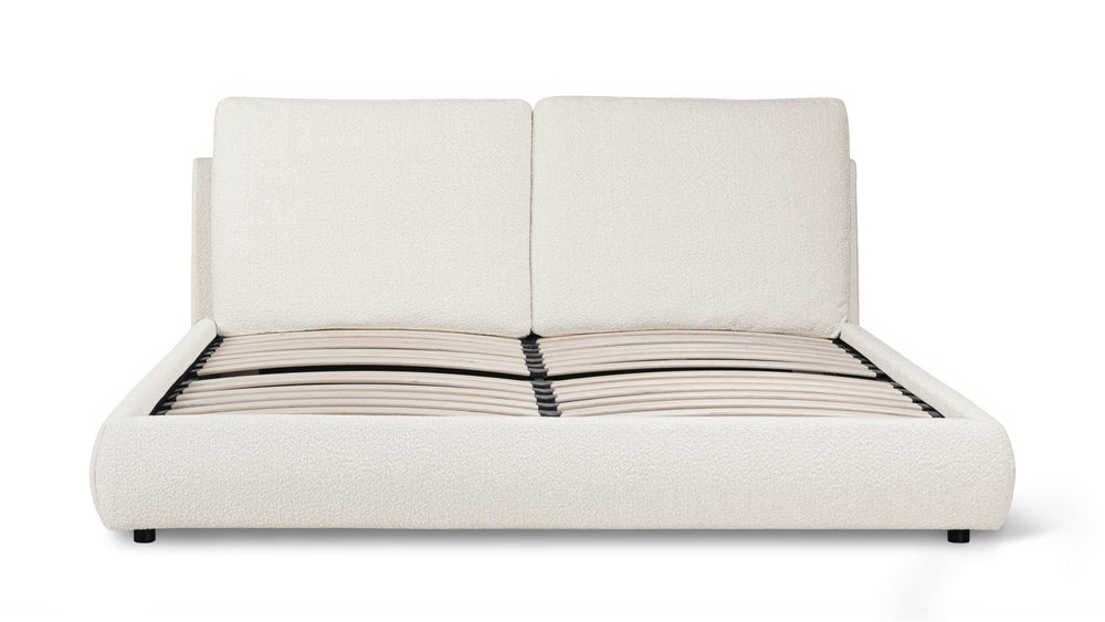 Cloud Bed, matrimonial, bouclé crema