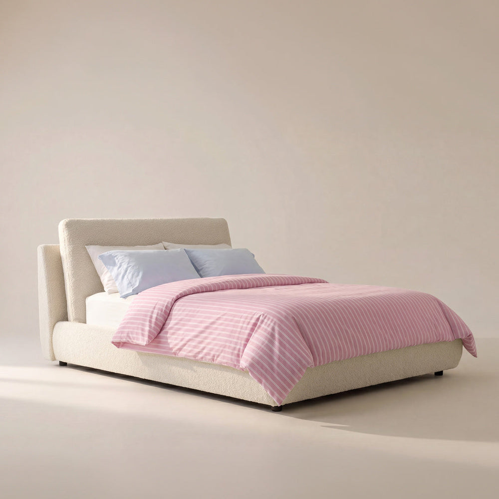 Cloud Bed, Matrimonial, bouclé crema