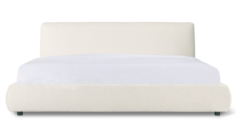 Cama con almacenamiento Dream, Queen, bouclé crema