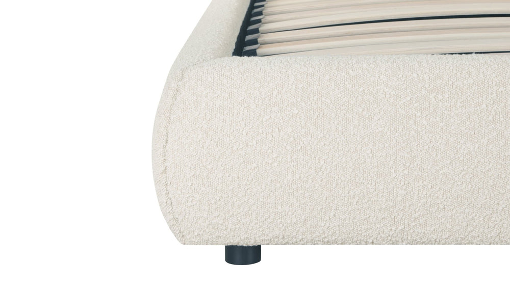 Cama con almacenamiento Dream, King, bouclé crema