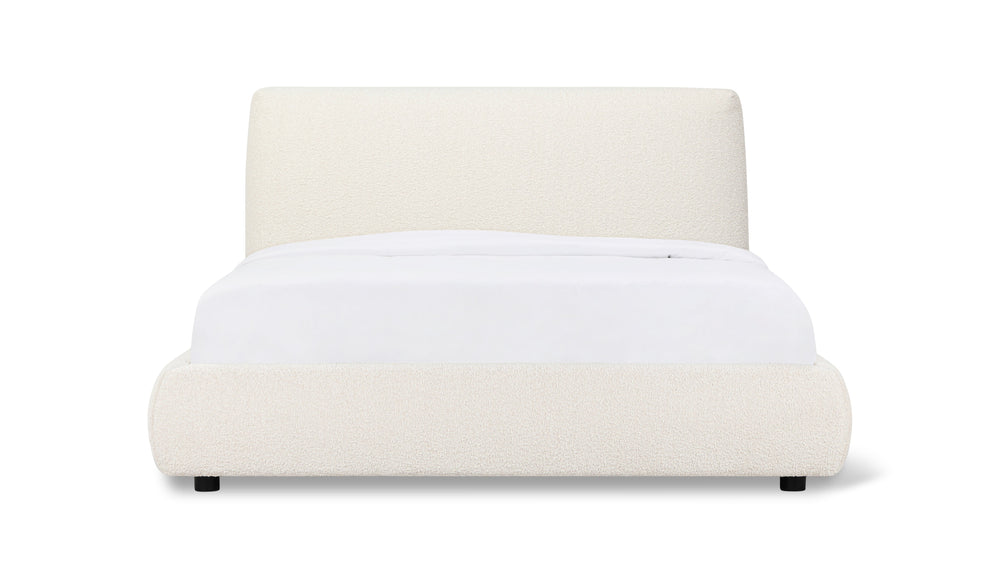Cama con almacenamiento Dream, matrimonial, bouclé crema