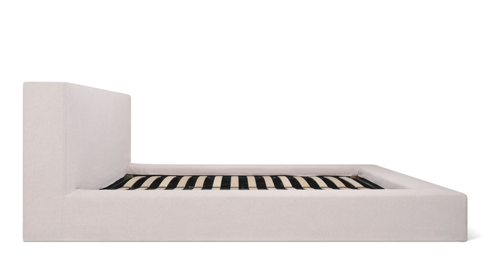 Movie Night™ Cama con almacenamiento, Queen, color latte