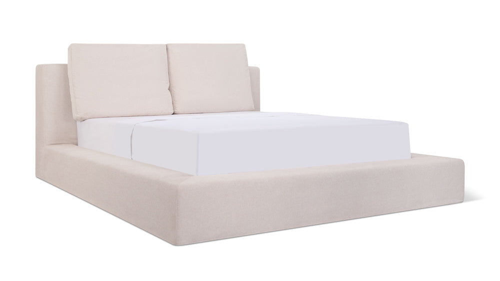 Movie Night™ Cama con almacenamiento, Queen, color latte
