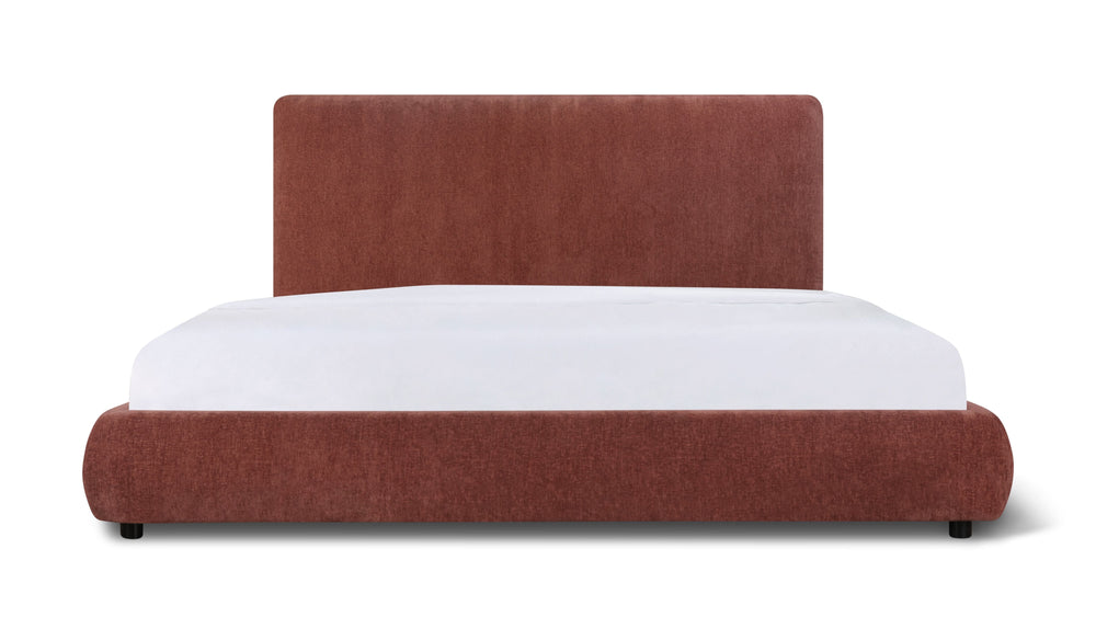 Cama con almacenamiento Dream con cabecera alta, King, caramelo