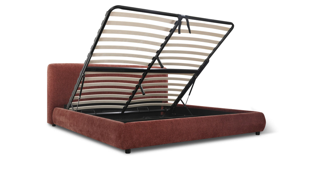 Cama con almacenamiento Dream, King, caramelo