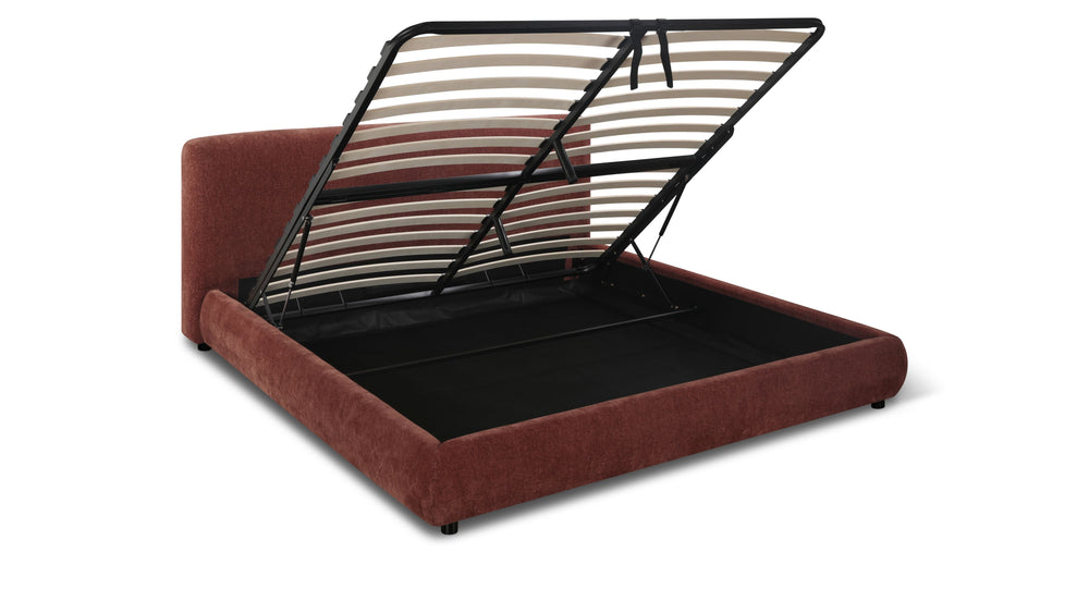 Cama con almacenamiento Dream, King, caramelo