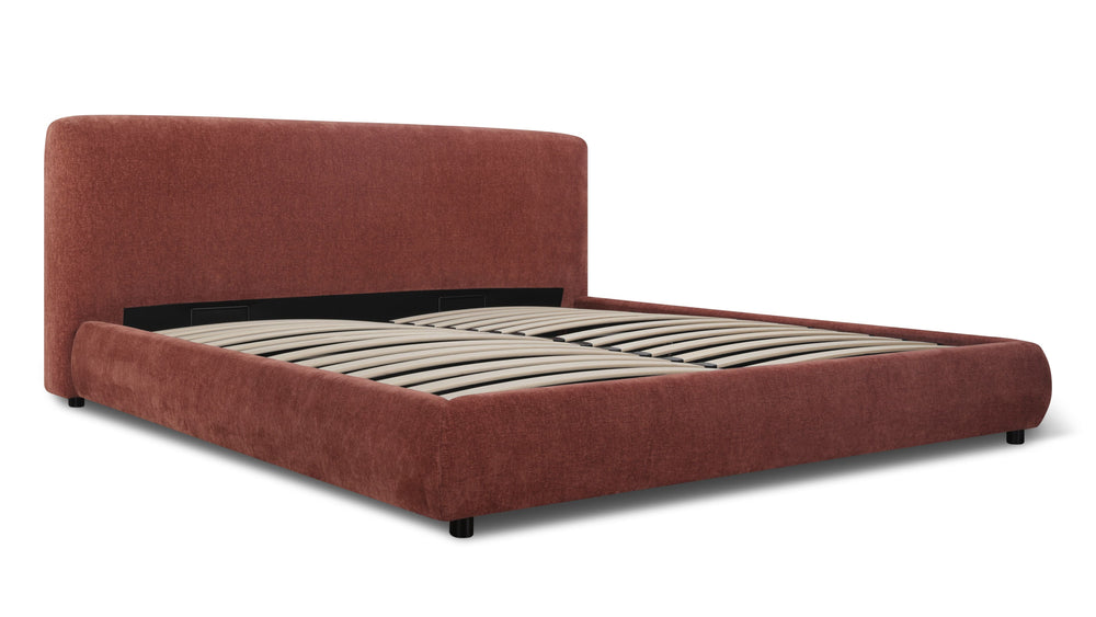 Cama con almacenamiento Dream, King, caramelo