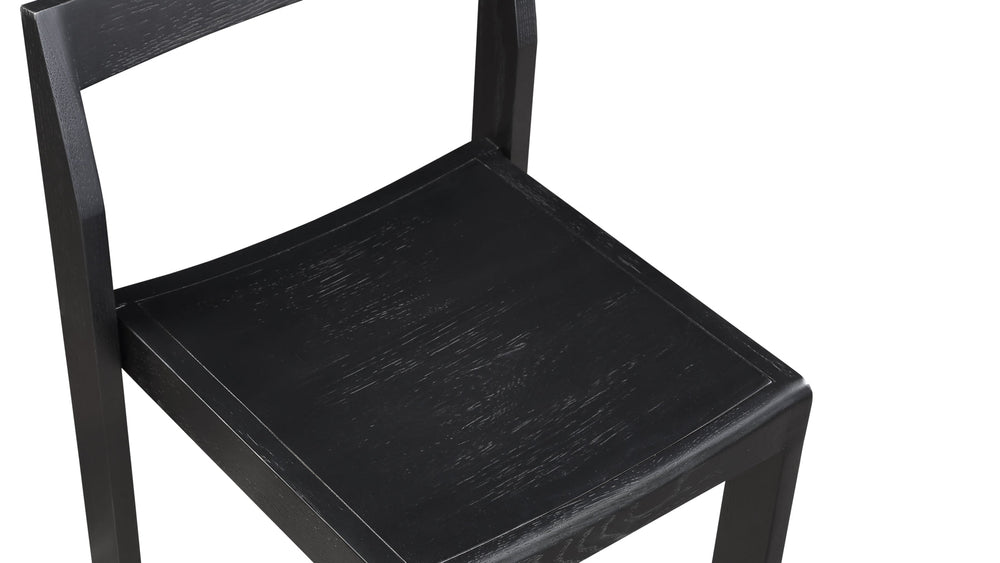 Silla de comedor Plane (Juego de dos), Roble negro