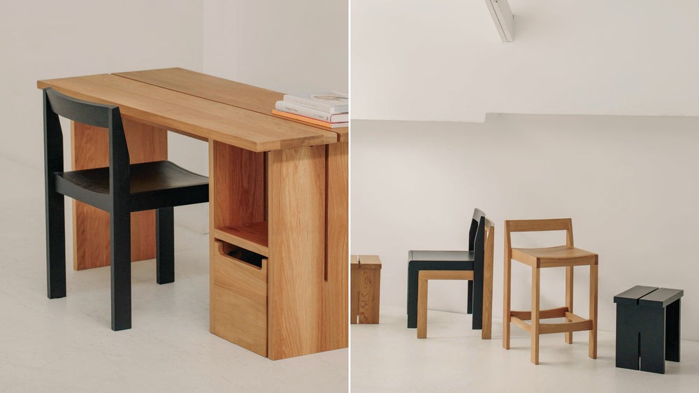 Silla de comedor Plane (Juego de dos), Roble negro