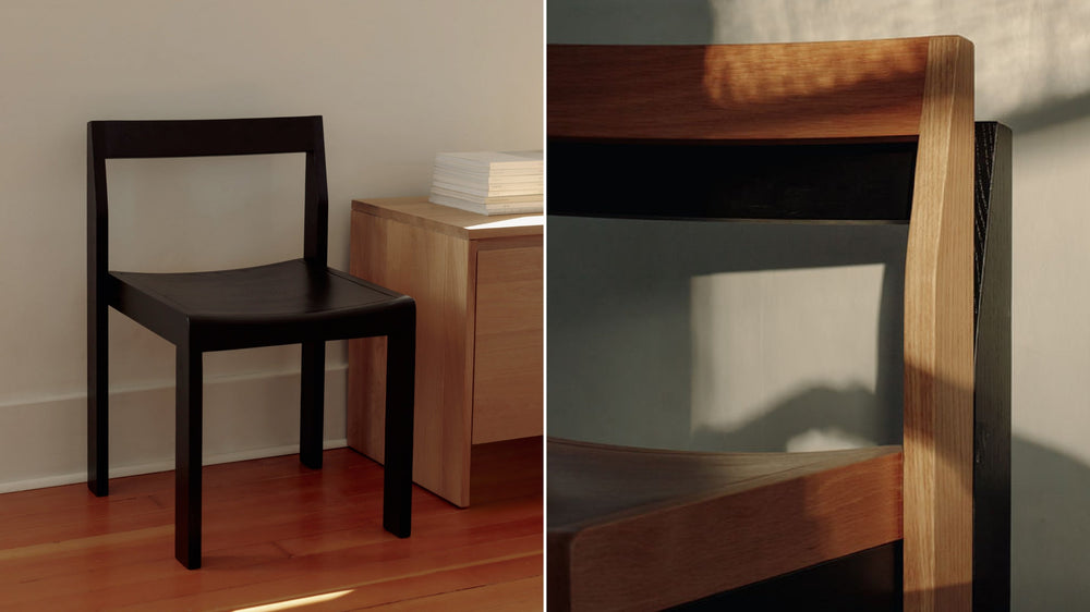 Silla de comedor Plane (Juego de dos), Roble negro