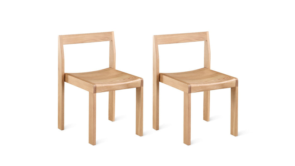 Silla de comedor Plane (juego de dos), roble