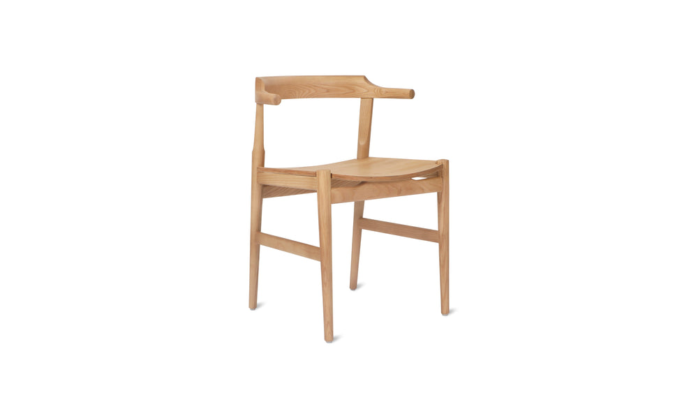 Silla de comedor con asiento en madera de fresno negro