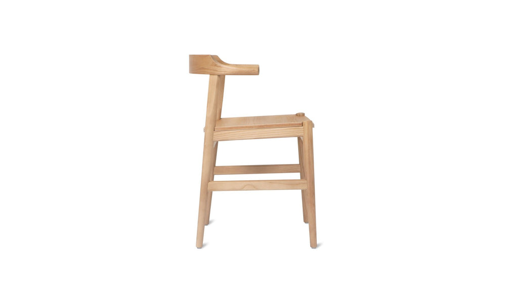 Silla de comedor con asiento en madera de fresno negro