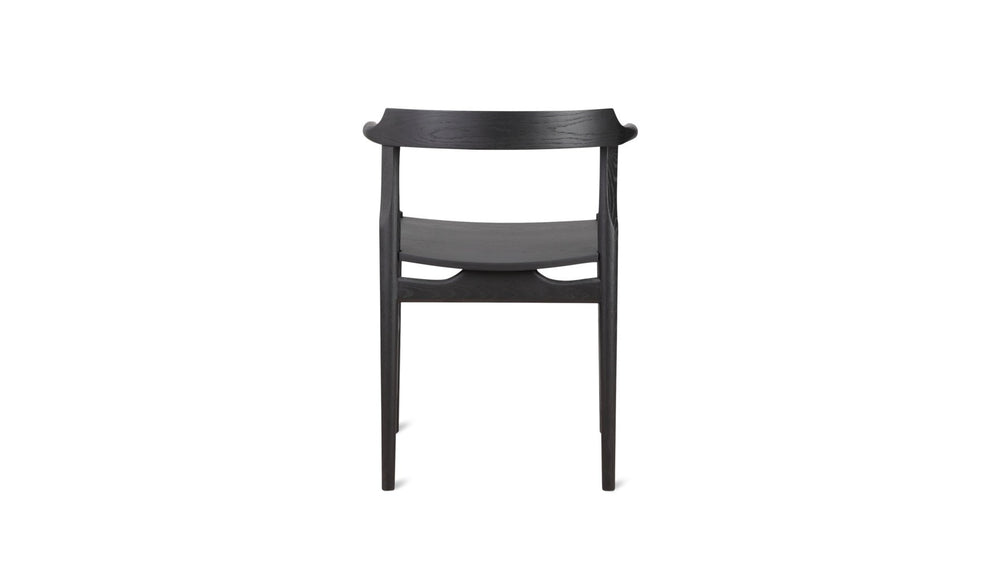 Silla de comedor con asiento en madera de fresno negro