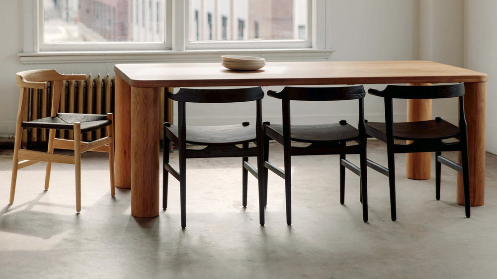 Silla de comedor con asiento en madera de fresno negro