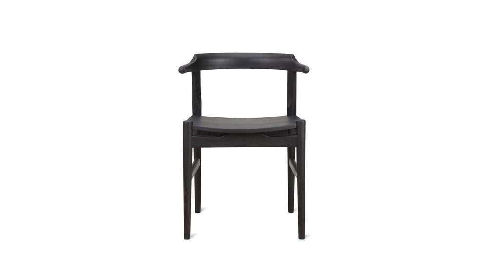 Silla de comedor con asiento en madera de fresno negro