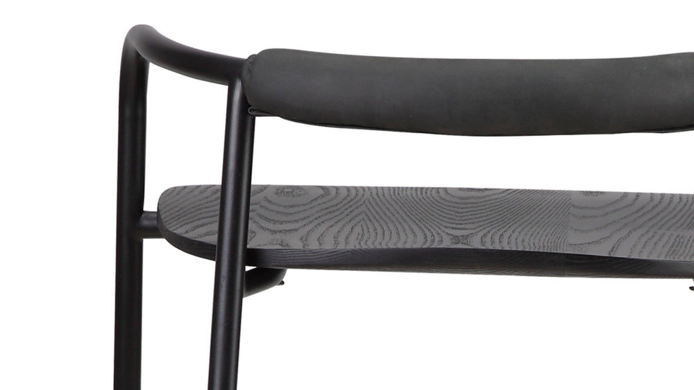 Banqueta de altura para mostrador — negra