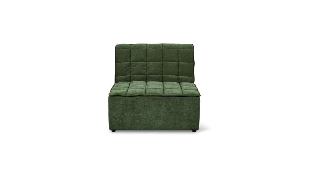 Quilt Silla sin brazos, verde musgo