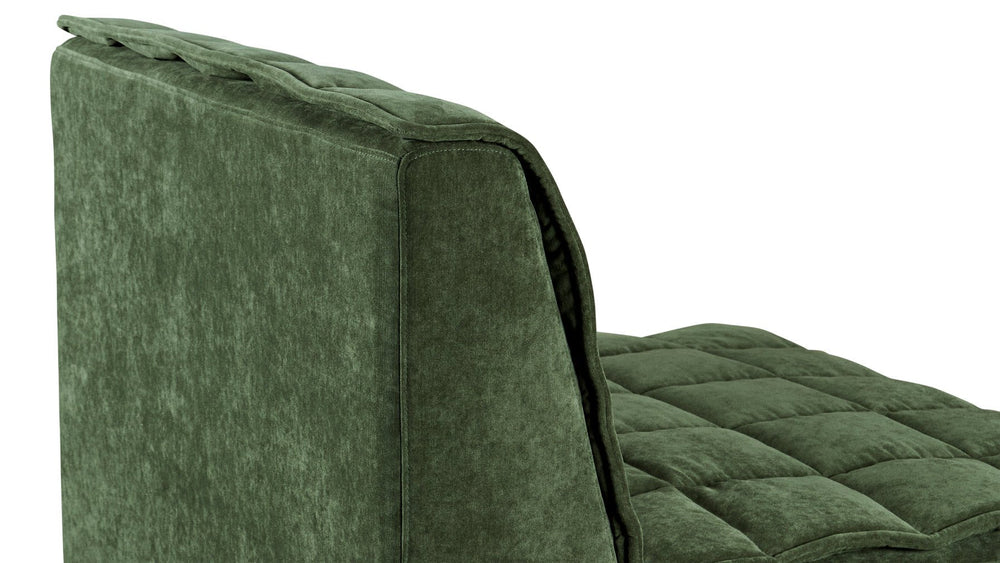Quilt Silla sin brazos, verde musgo