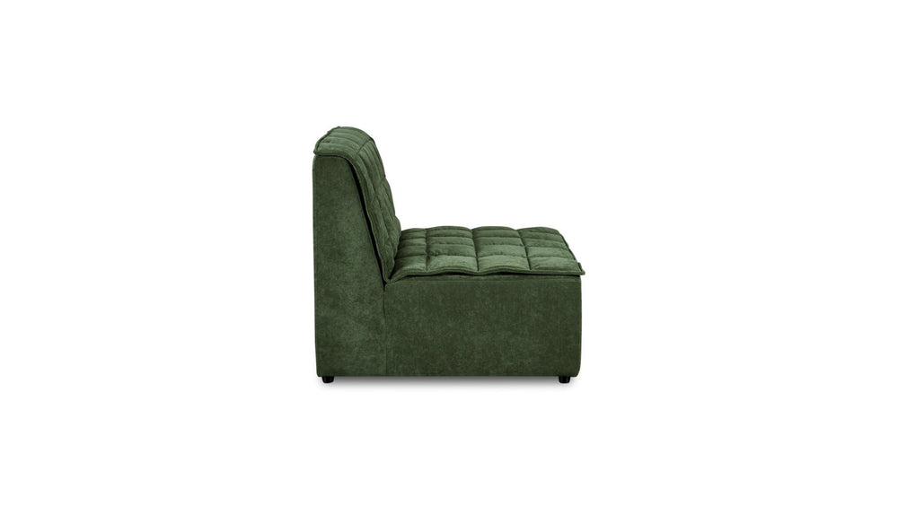 Quilt Silla sin brazos, verde musgo