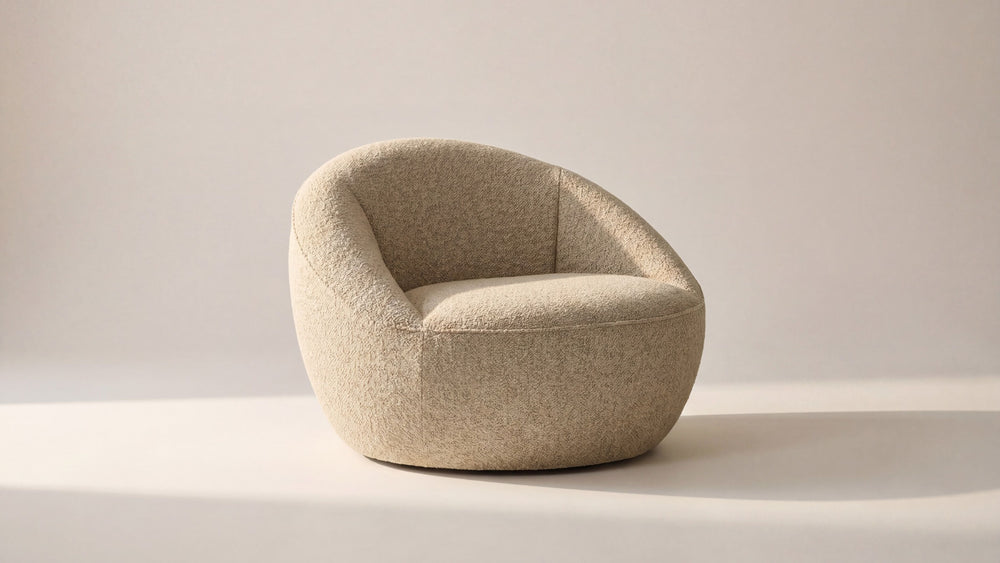 Sillón giratorio Round Trip, avena