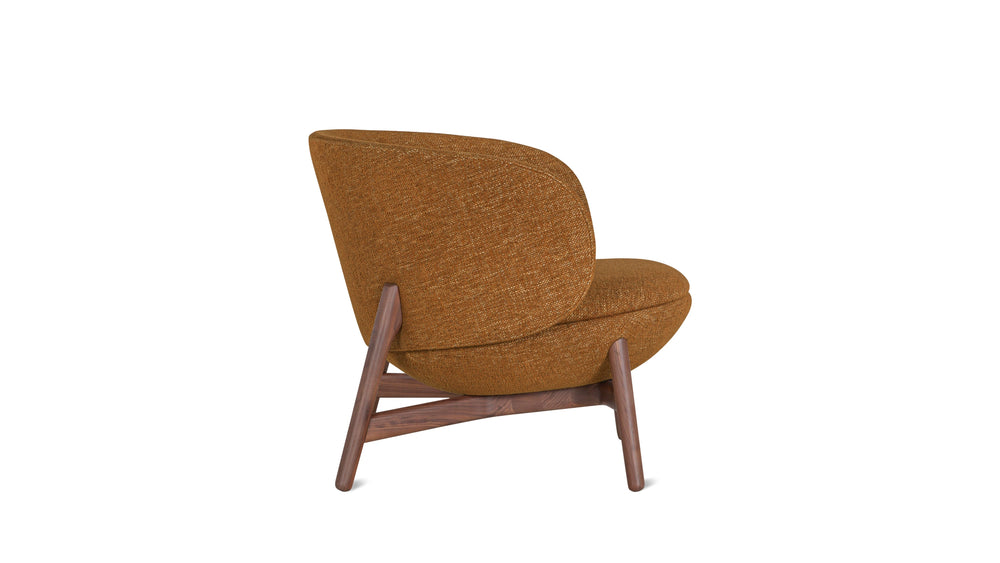 Sillón lounge Happy Place, nogal, otoño