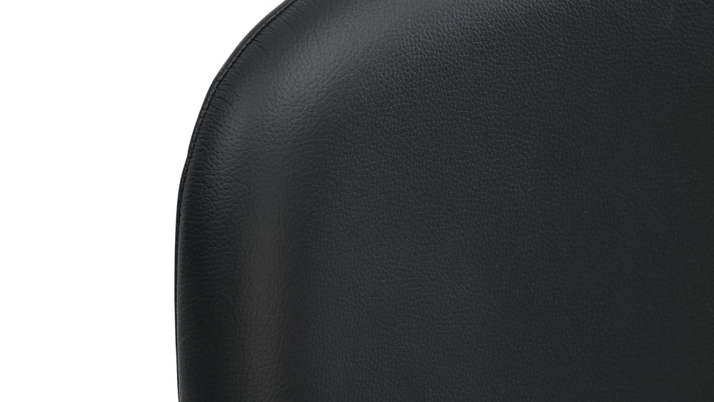 Silla de comedor Dine In (juego de dos), roble/cuero negro