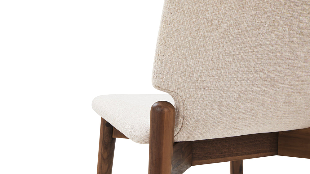 Silla de comedor Dine In (juego de dos), nogal/duna
