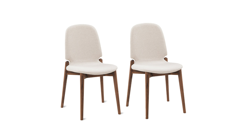 Silla de comedor Dine In (juego de dos), nogal/duna