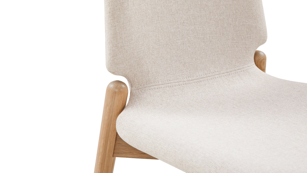 Silla de comedor Dine In (juego de dos), nogal/duna