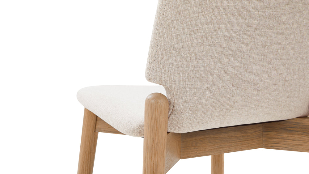 Silla de comedor Dine In (juego de dos), nogal/duna