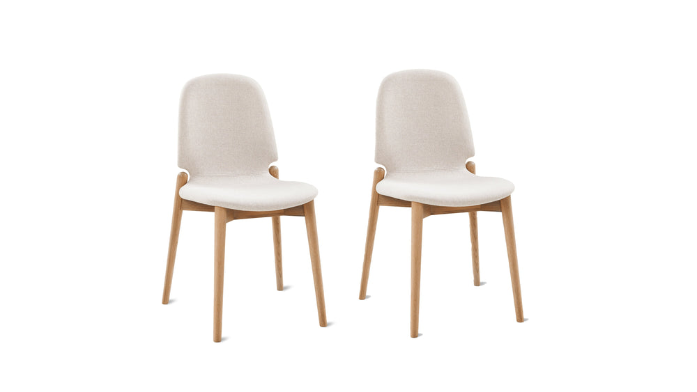 Silla de comedor Dine In (juego de dos), nogal/duna