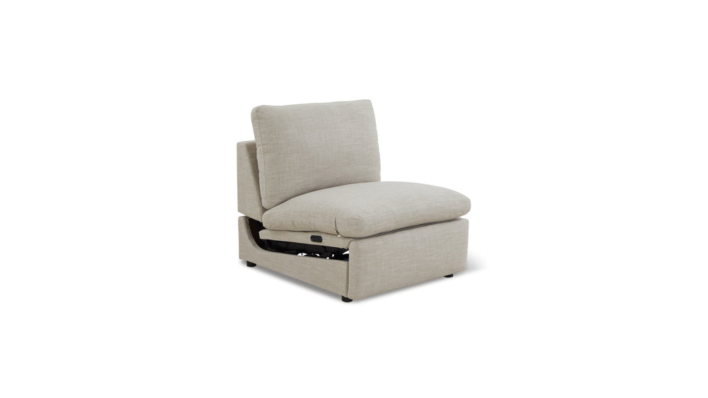 Lift Off Silla reclinable eléctrica sin brazos, gris claro