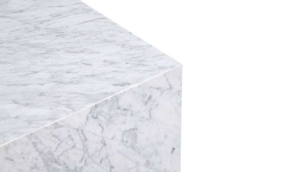 Mesa de centro Align, tamaño regular, mármol Carrara