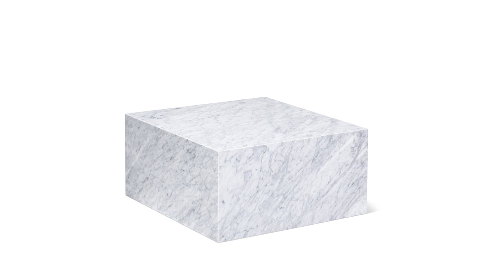 Mesa de centro Align, tamaño regular, mármol Carrara