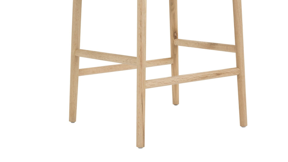 Banqueta de mostrador Dinner Guest, roble blanco / asiento de papercord natural
