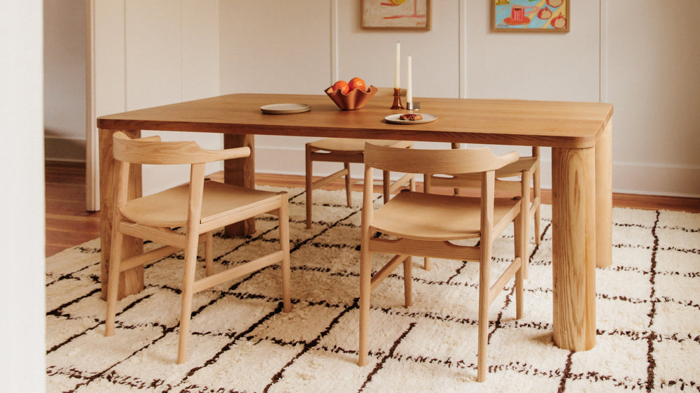 Mesa de comedor Field, para 6-8 personas, en fresno