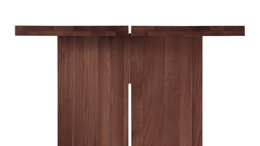 Mesa de comedor Plane, capacidad para 8–10 personas, nogal americano