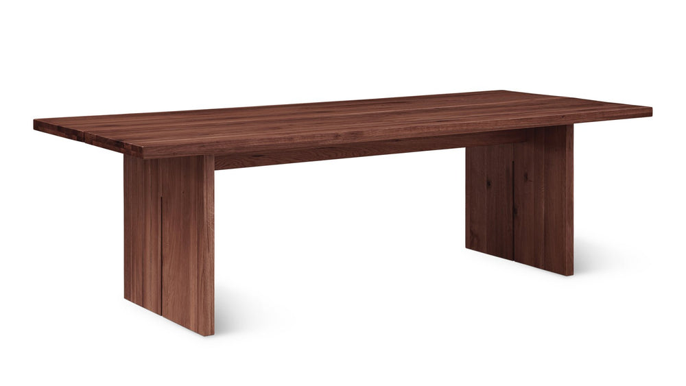 Mesa de comedor Plane, capacidad para 8–10 personas, nogal americano