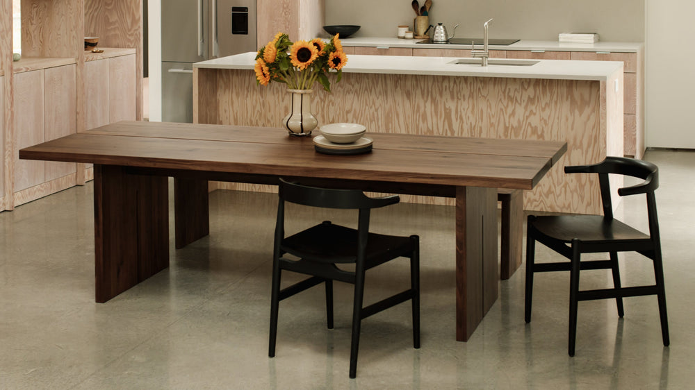 Mesa de comedor Plane, para 4-6 personas, nogal americano
