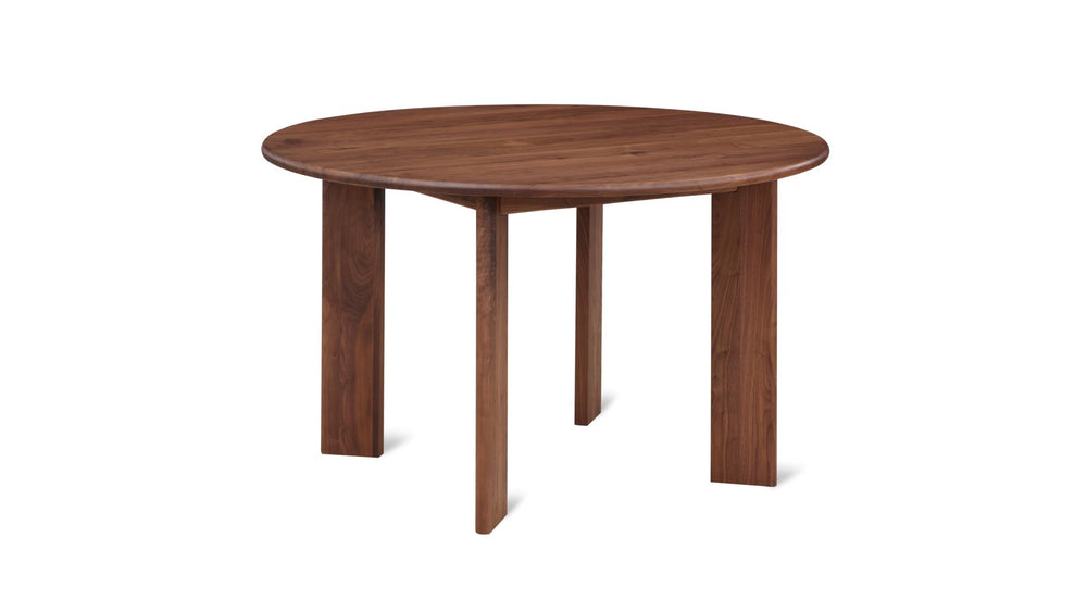Mesa de comedor redonda Frame, para 4 a 5 personas, nogal americano