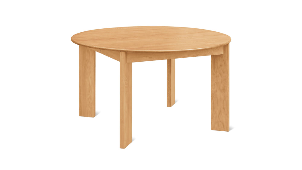 Mesa de comedor redonda extensible Frame, para 4-8 personas, roble
