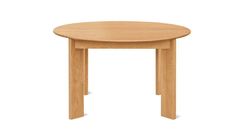 Mesa de comedor redonda extensible Frame, para 4-8 personas, roble