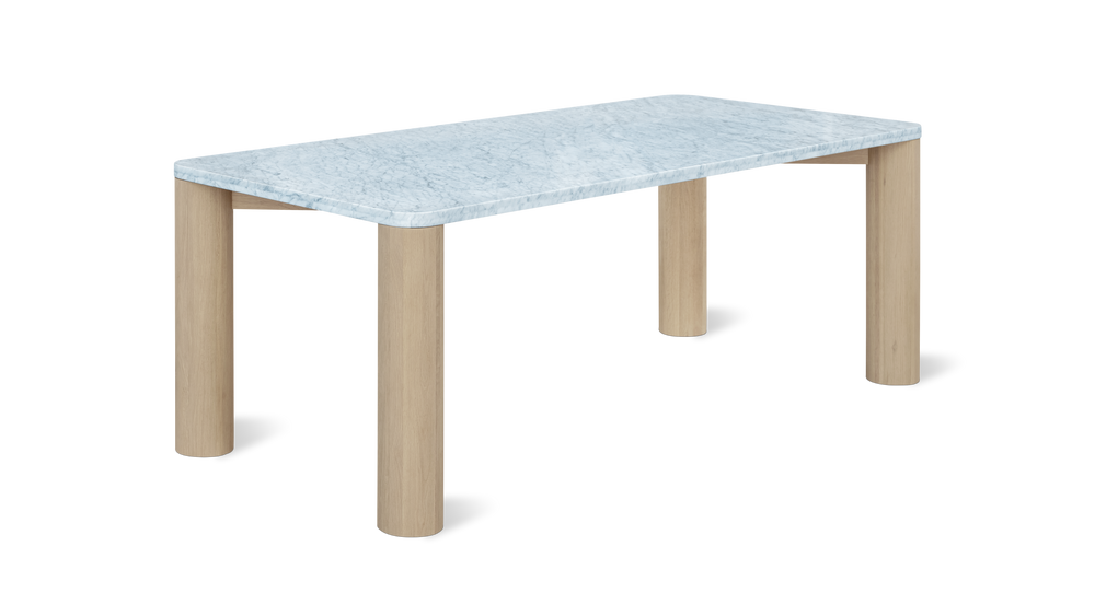 Mesa de comedor Field, para 6-8 personas, roble/mármol Carrara