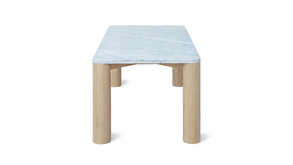 Mesa de comedor Field, para 6-8 personas, roble/mármol Carrara