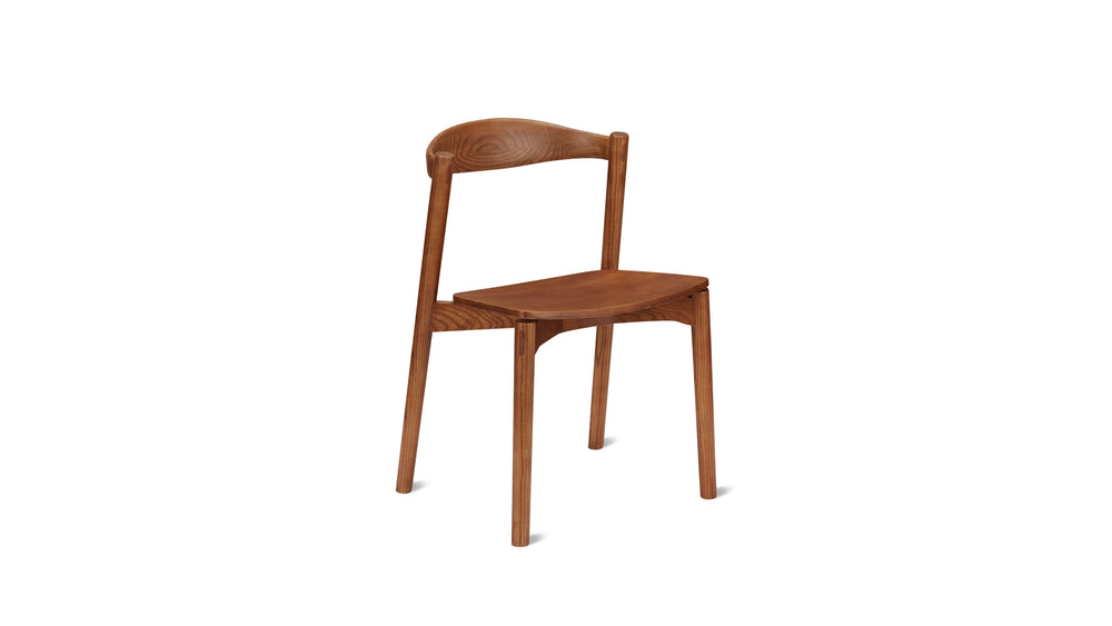 Silla de comedor Haven (juego de dos), nogal teñido