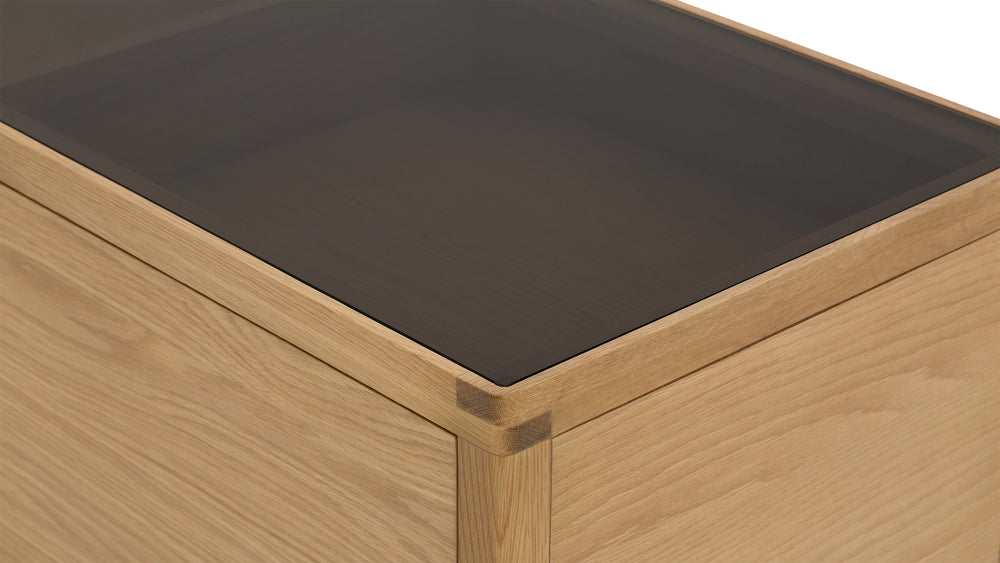 Glimpse Mueble multimedia, roble blanco