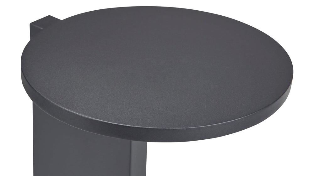 By Your Side Mesa para exterior, metal negro