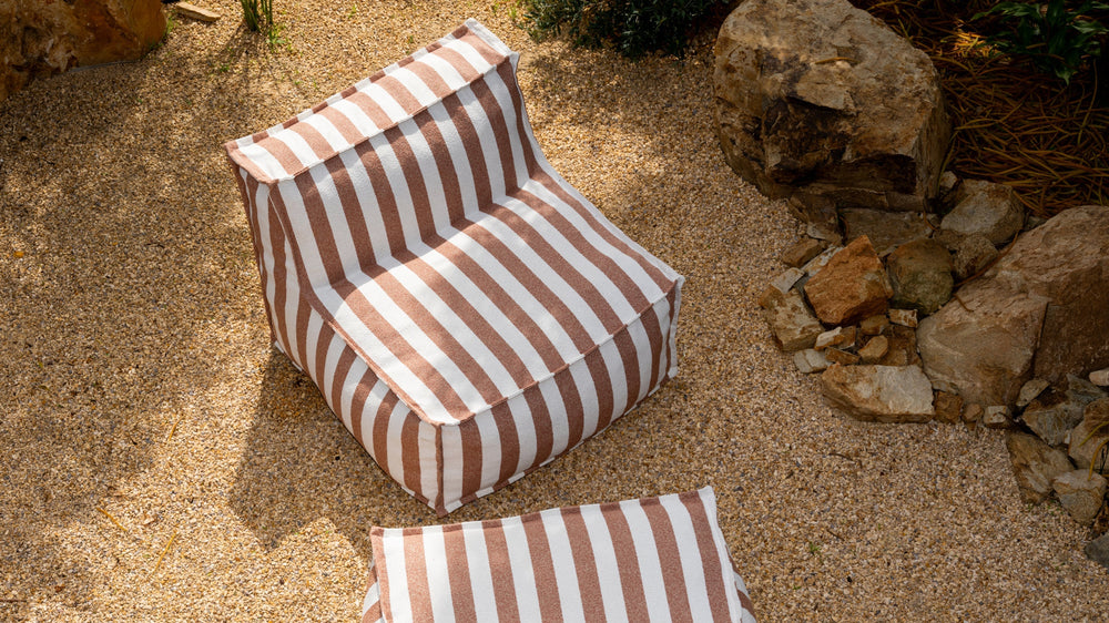 Make Waves Silla sin brazos para exteriores, Rayado toscano