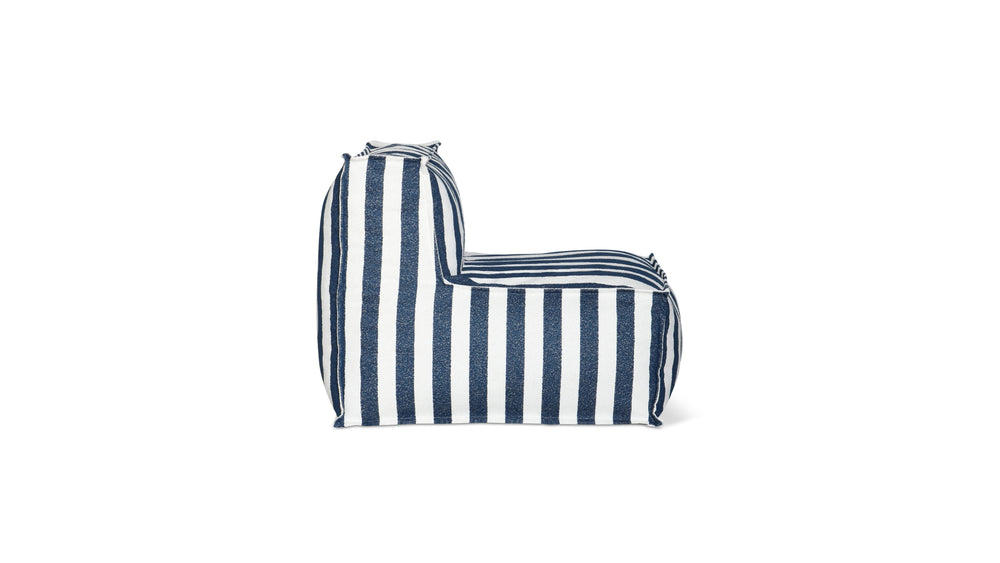 Silla sin brazos para exteriores Make Waves, Rayas Océano